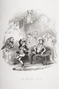 ワーデンの部屋、チャールズディケンズの「ピックウィックペーパー」（1812-70）のイラスト、1837年発行 作： Hablot Knight Browne